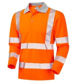 Leo Workwear BARRICANE – ISO 20471 Class 3 Coolviz Plus Sleeved Polo Shirt P08-O