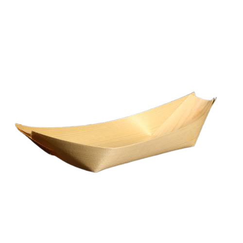 220 X 115 Mm Disposable Wooden Boat Tray 500 Pieces