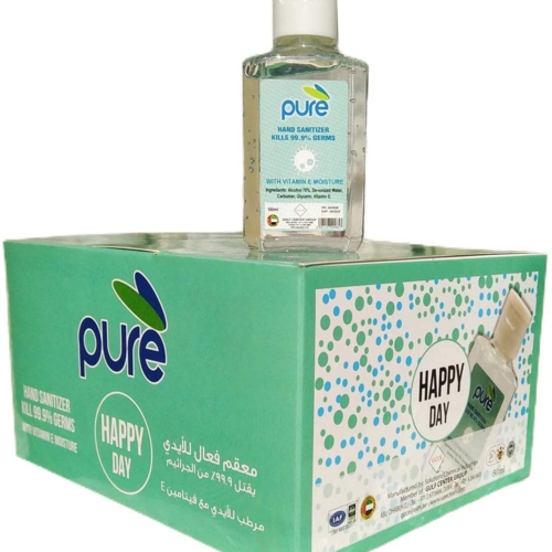 PURE HAND GEL SANITIZER 50ML, 20PCS / BOX, WITH EFFICIENCY OF 99.999% (DM APPROVED)