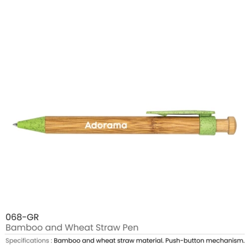 Bamboo and Green Wheat Straw Pens