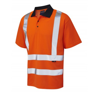 Leo Workwear CROYDE – ISO 20471 Class 2 Comfort Polo Shirt P01-O